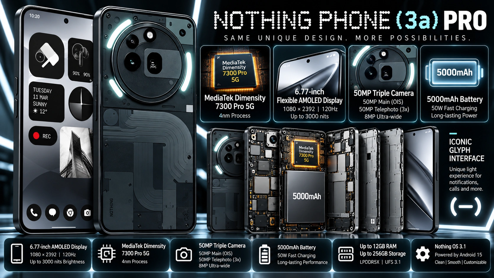 Nothing Phone (3a) Pro mobile phone